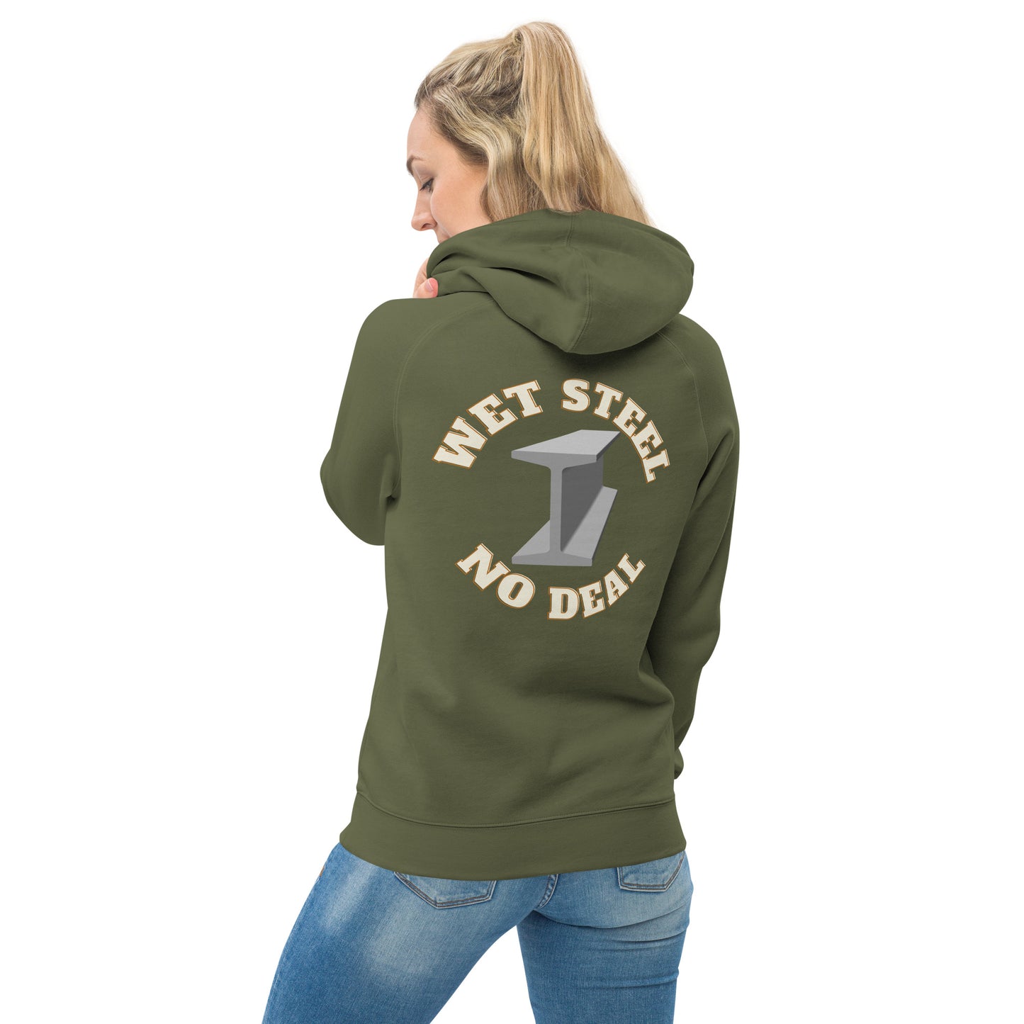 Wet Steel kangaroo pocket hoodie